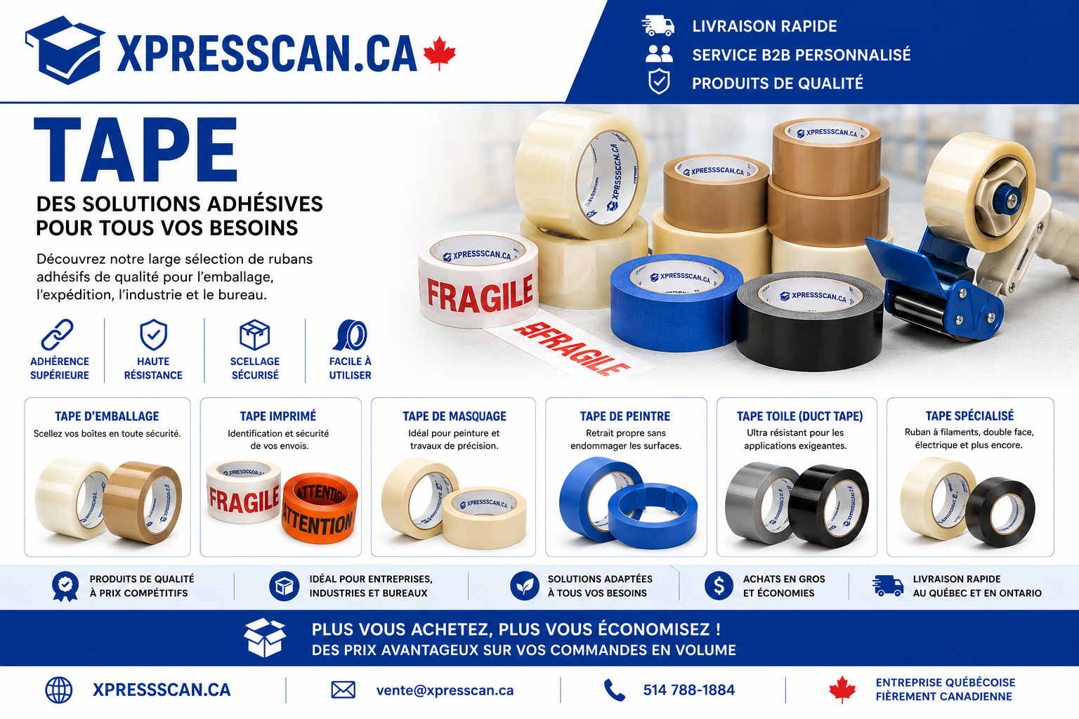 TAPE ET DÉVIDOIRE A RUBAN