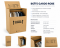 Boîte garde-robe avec barre de suspension – 24" x 21" x 42"
