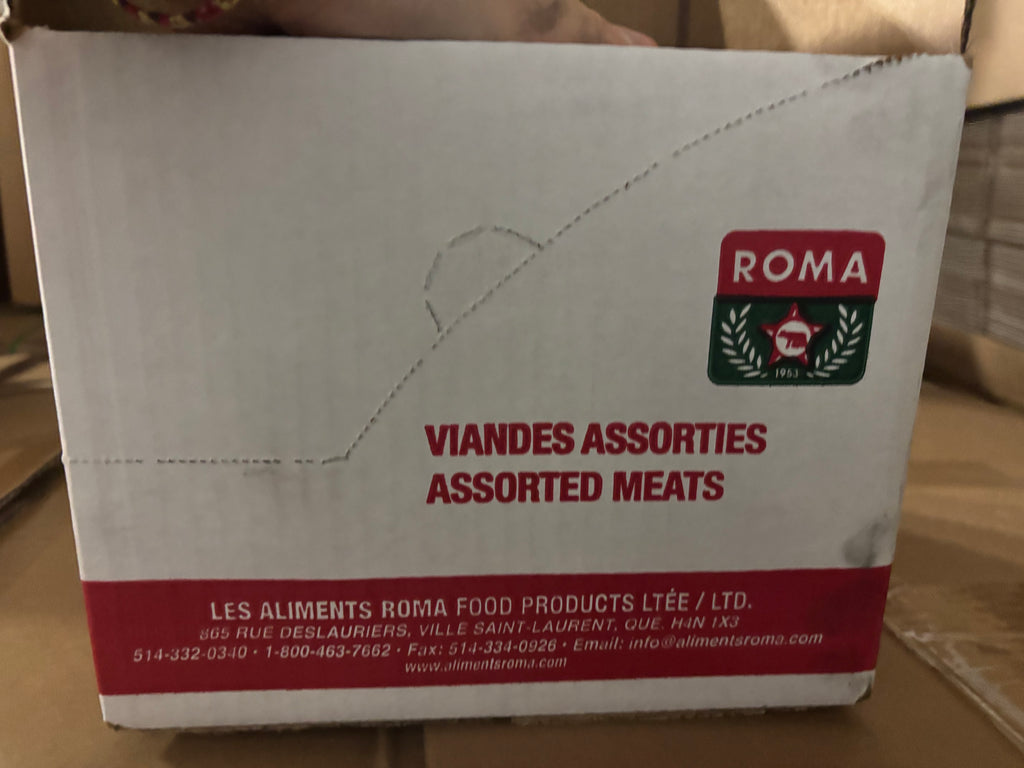 Boîte blanche ROMA pointillée – 9 1/2" x 8 1/8" x 7 3/16"