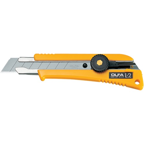 UTILITY KNIFE WITH RATCHET LOCK, 18 MM, SILVER, HEAVY-DUTY, PLASTIC HANDLE