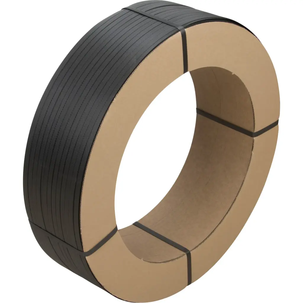 STRAPPING, POLYPROPYLENE, 1/2” X 7200’, BLACK, MANUAL GAUGE