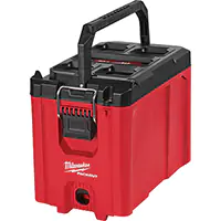 COFFRE À OUTILS COMPACT PACKOUT 10'' × 16-1/5'' × 13'' NOIR/ROUGE MILWAUKEE UAJ143