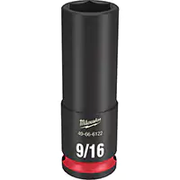 DOUILLE SHOCKWAVE IMPACT DUTY PUISSANCE 9/16'' PRISE 3/8'' 6 PANS PROFOND MILWAUKEE UAK451
