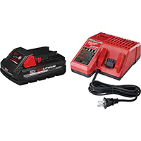 ENSEMBLE DE CHARGE DE BLOCS-PILE M18 REDLITHIUM HIGH OUTPUT CP3.0, 18 V, LITHIUM-ION – MILWAUKEE