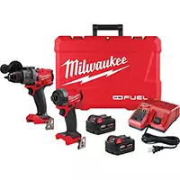 ENSEMBLE DE MARTEAU PERFORATEUR SANS BALAI ET TOURNEVIS À CHOCS M18 FUEL, LITHIUM-ION 18 V – MILWAUKEE