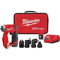 ENSEMBLE DE PERCEUSE D’INSTALLATION M12 FUEL, LITHIUM-ION 12 V, MANDRIN 1/4"/3/8", COUPLE 300 LB-PO – MILWAUKEE