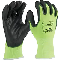 GANTS À HAUTE VISIBILITÉ ENDUITS PAR TREMPAGE, TAILLE MOYEN, CALIBRE 15, POLYURÉTHANE, POLYÉTHYLÈNE, ASTM ANSI A1 – SGX659