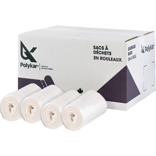 HIGH-DENSITY UTILITY TRASH BAGS, 36” W X 26” L, 13 MICRON, FROSTED, OPEN TOP