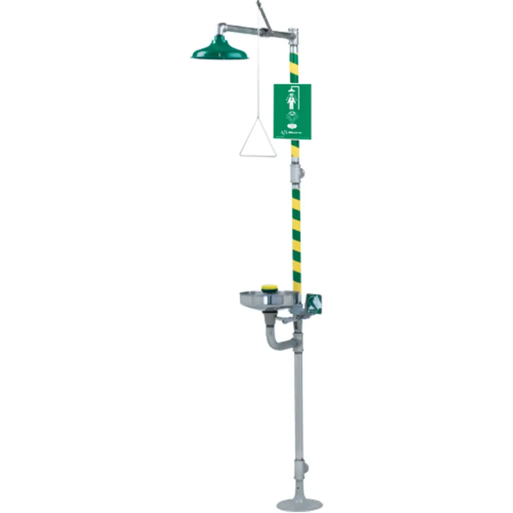 EYE/FACE SHOWER & EMERGENCY SHOWER COMBINATIONS, CEILING MOUNT