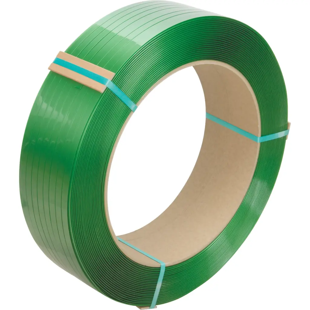 POLYESTER STRAPPING, 5/8”X4000’, GREEN, MANUAL GAUGE