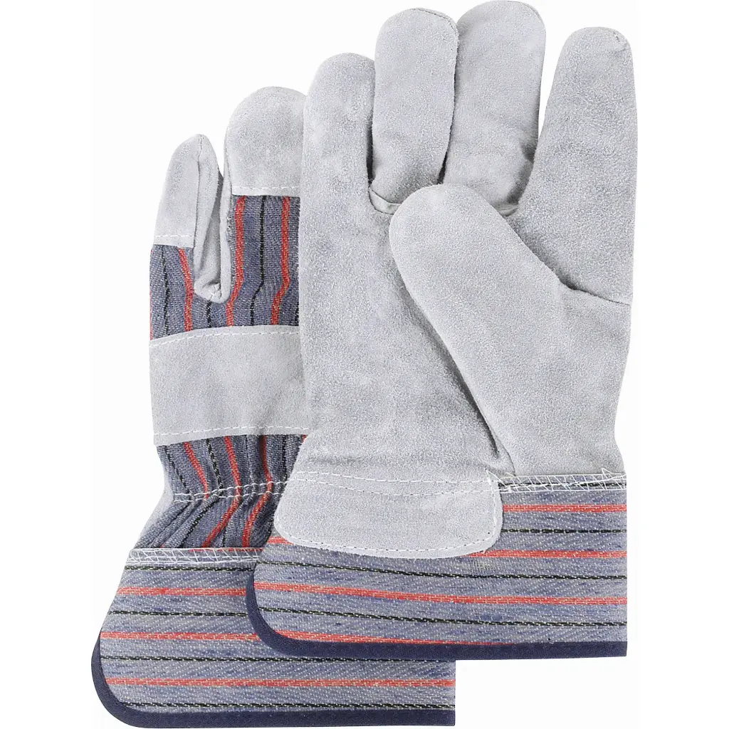 PREMIUM FITTER GLOVES, SIZE L, SPLIT COWHIDE PALM, COTTON LINING