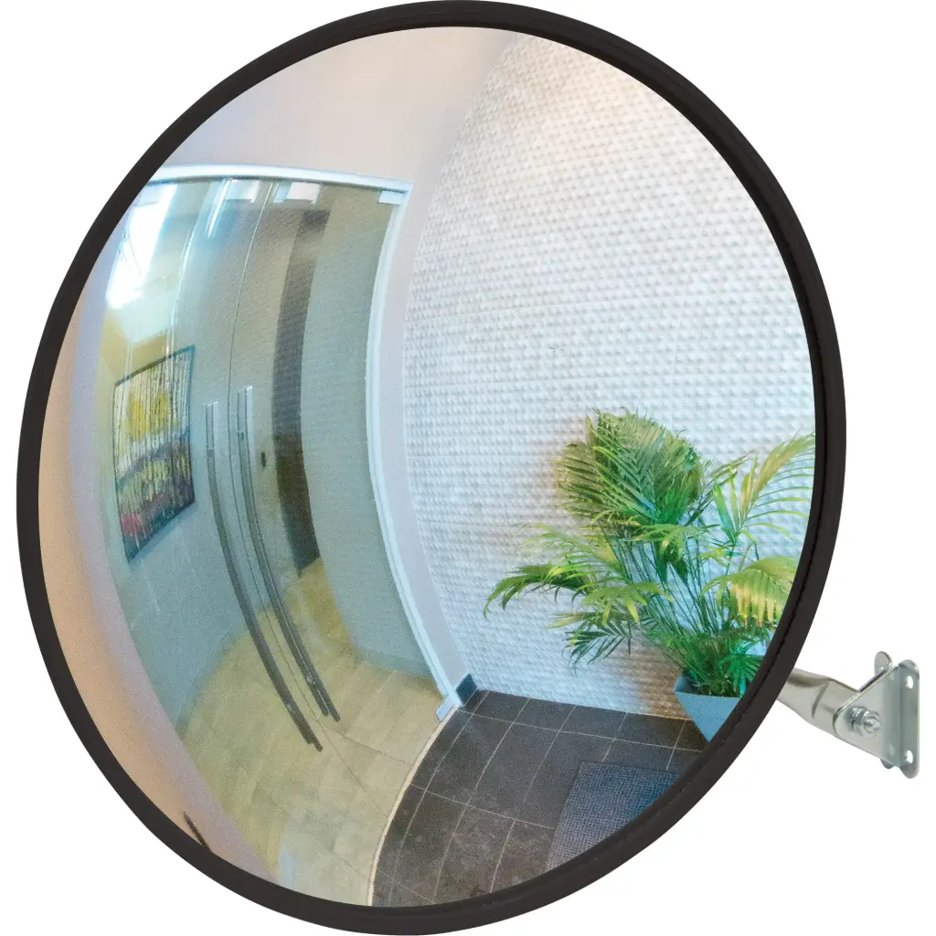 CONVEX MIRROR WITH TELESCOPIC ARM, INDOOR/OUTDOOR, 26” DIAMETER