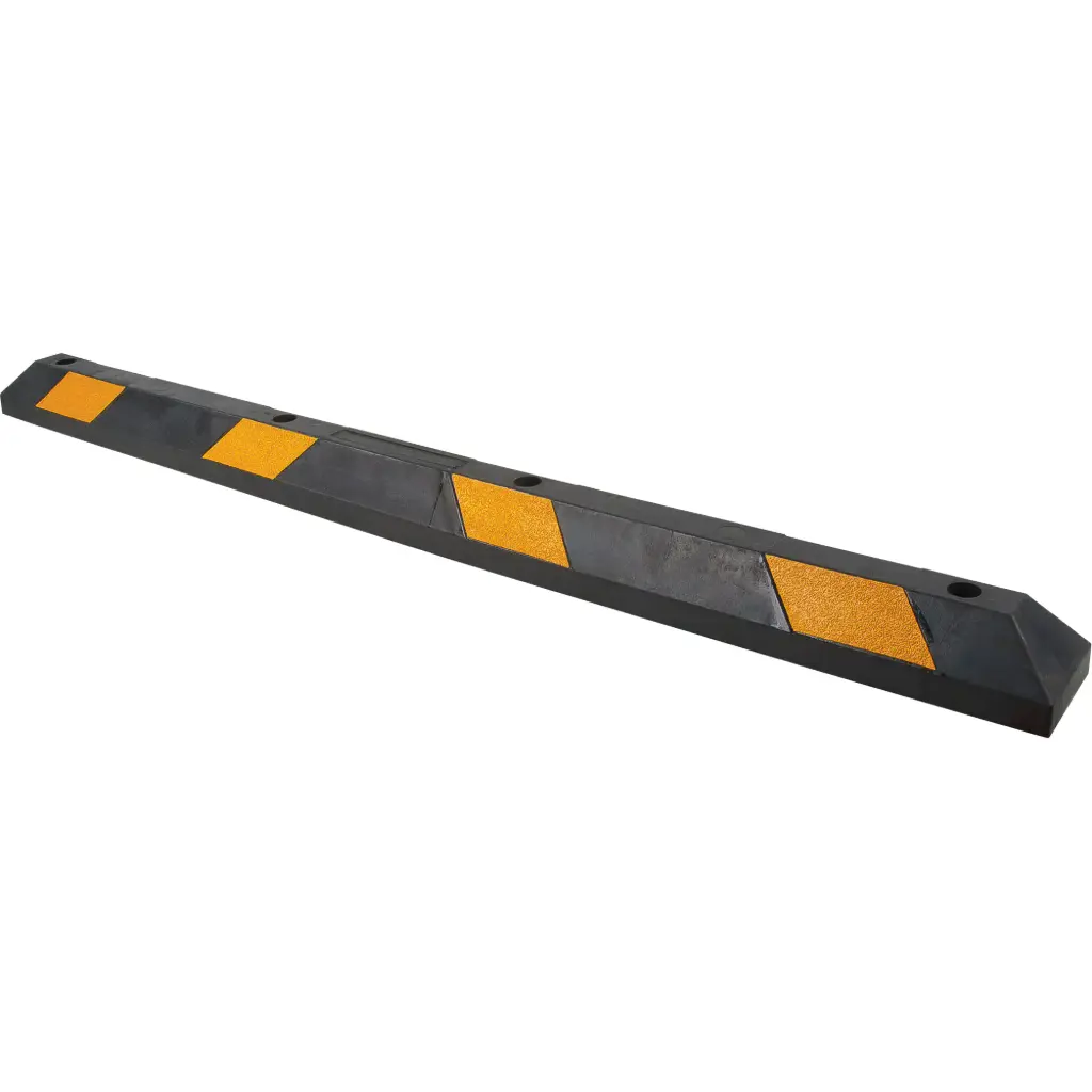 RUBBER PARKING STOP, BLACK/YELLOW, 6’