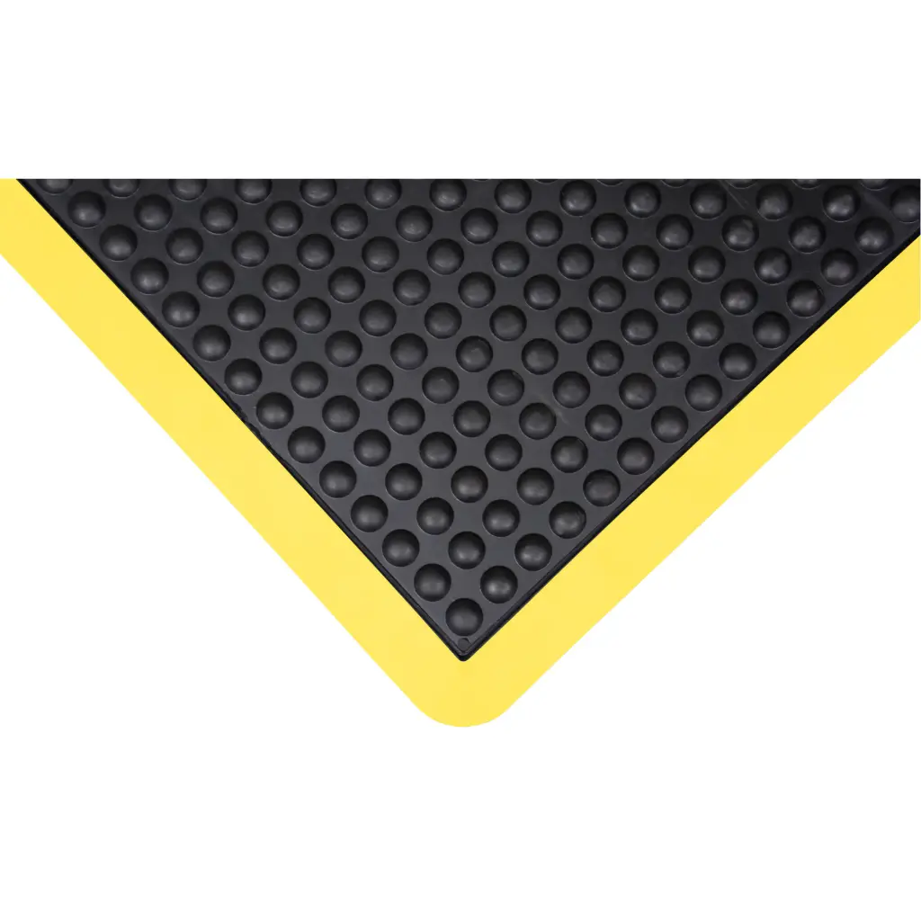 DOME ANTIFATIGUE MAT, BUBBLED, 3’ X 4’ X 1/2”, BLACK, RUBBER