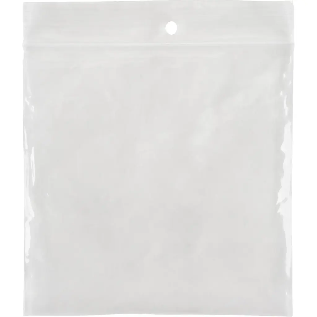 SACS EN POLY, REFERMABLES, 4” X 4”, 4 MILS  PAQUET DE 100 