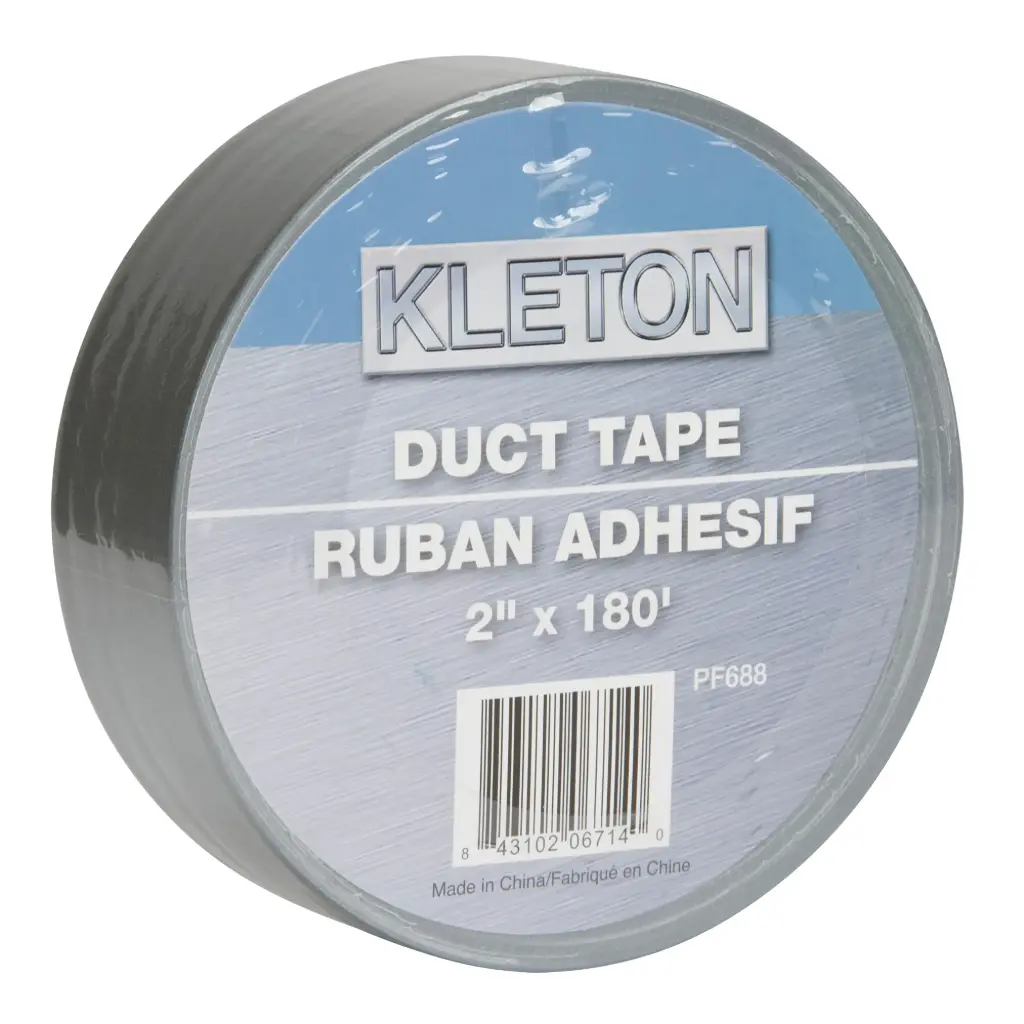 UTILITY GRADE DUCT TAPE, 9 MIL, SILVER, 2” (50 MM) X 180’ (55 M)