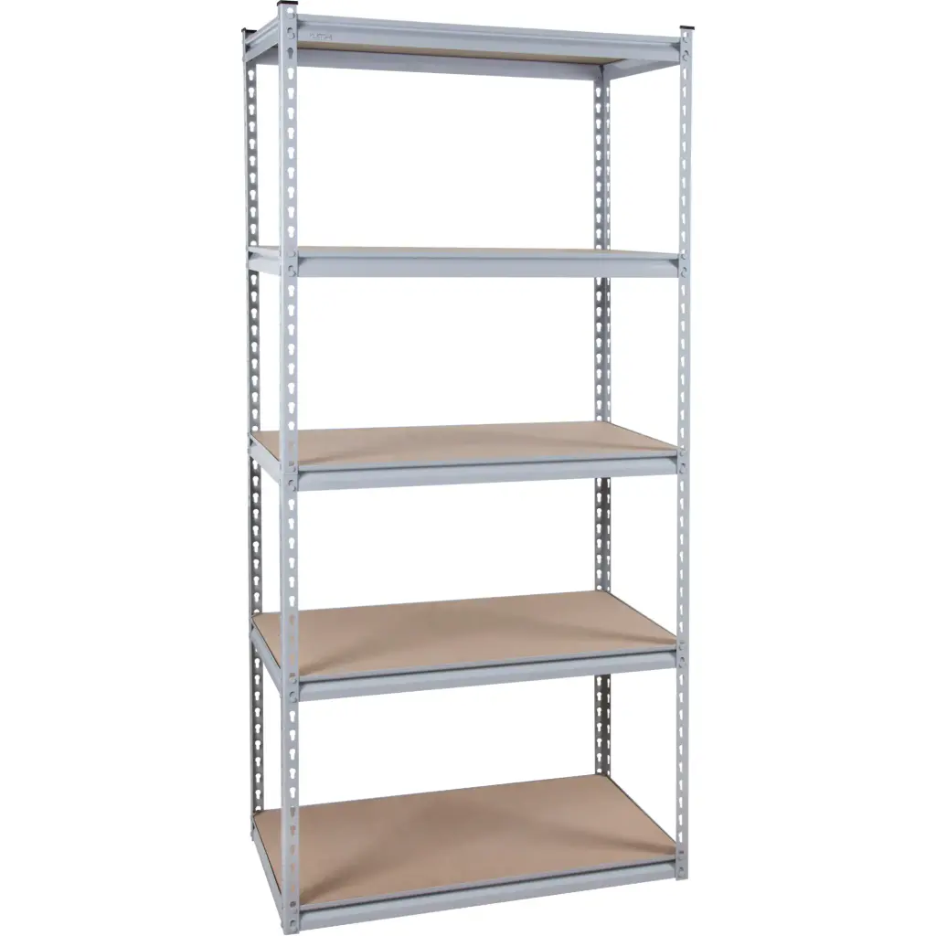 HEAVY-DUTY SHELVING, STEEL, BOLTLESS, 1200 LB CAPACITY, 36” W X 72” H X 18” D