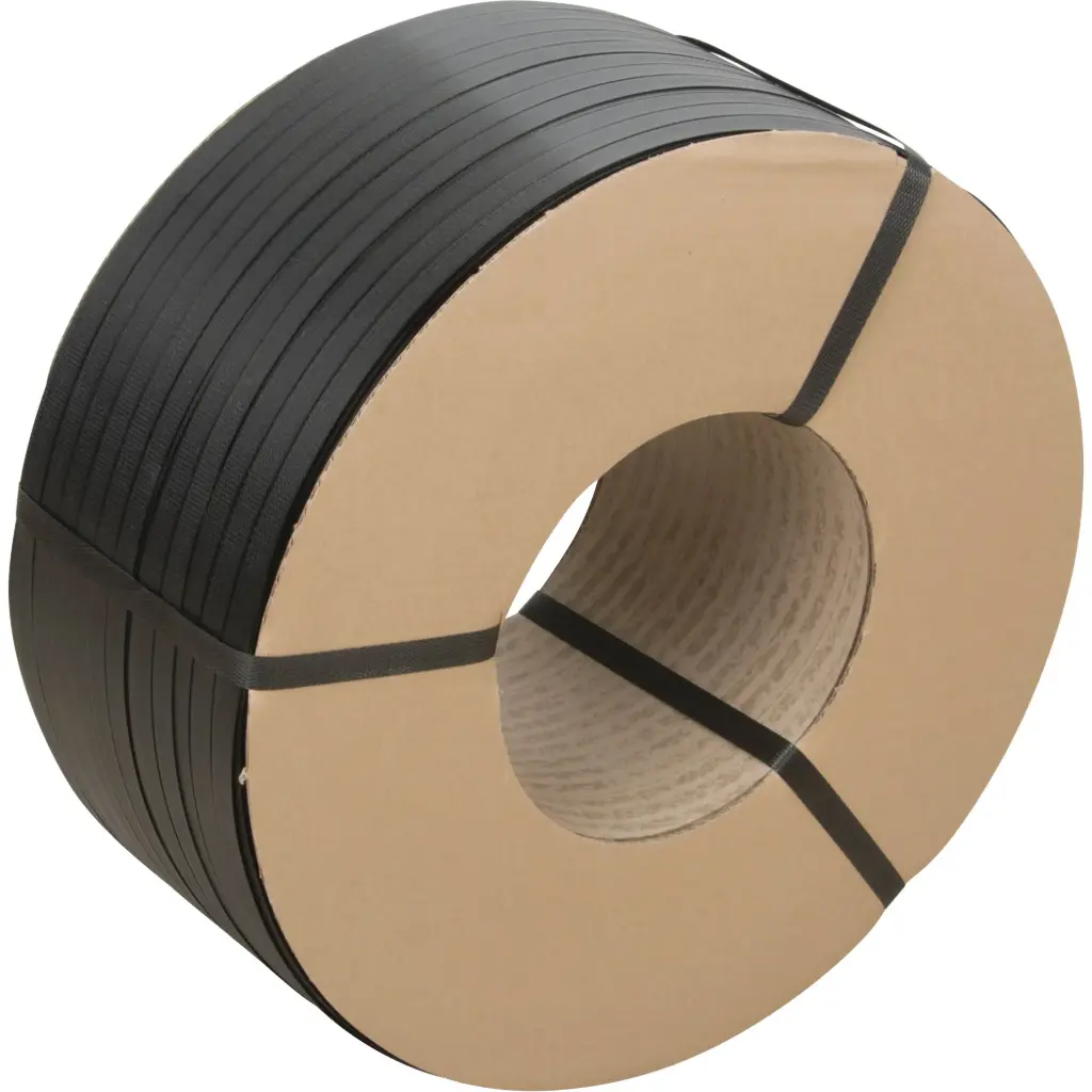 STRAPPING, POLYPROPYLENE, 5/8” W X 6000’ L, BLACK, HAND GRADE