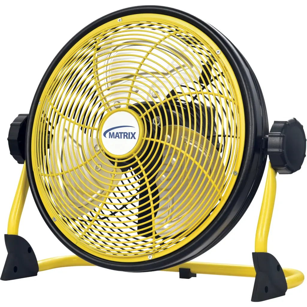 RECHARGEABLE INDOOR/OUTDOOR FAN WITH USB PORT, VARIABLE SPEEDS, 12” DIAMETER