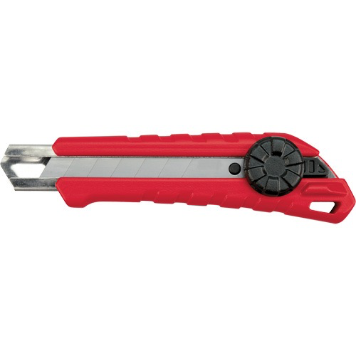 MILWAUKEE 18 MM CARBIDE SNAP-OFF UTILITY KNIFE, RUBBER/PP GRIP
